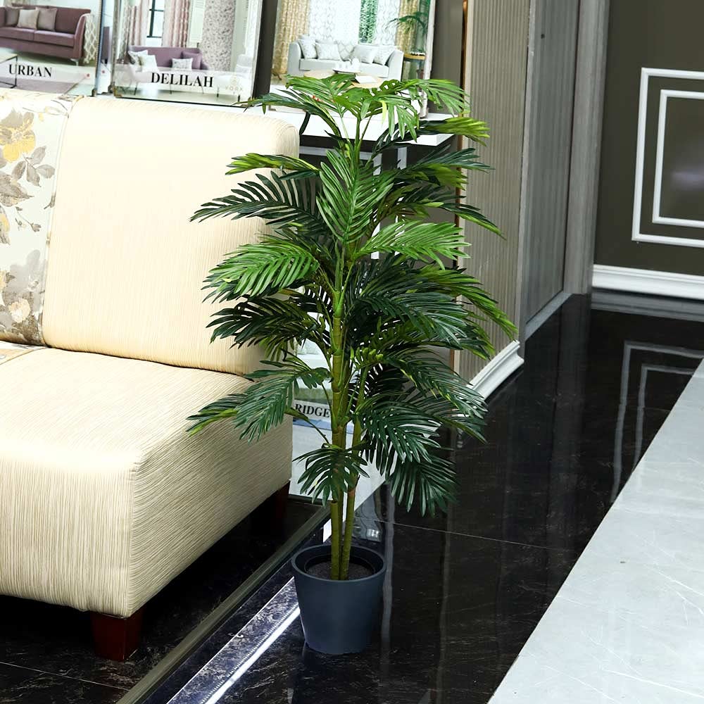 Buy YATAI Artificial Areca Palm Tree With Black Plastic Pot Artificial Palm s For Home Decor