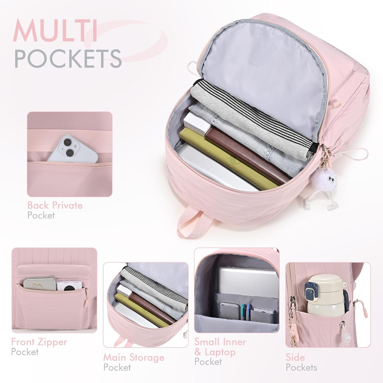 40x30x15cm Personal Item Bag Underseat Travel Backpack 16x12x6 Inches Underseat Personal Item Bag for Spirit Frontier Airlines Lightweight Carry on Luggage Flight Approved for College Weekender - Image 5