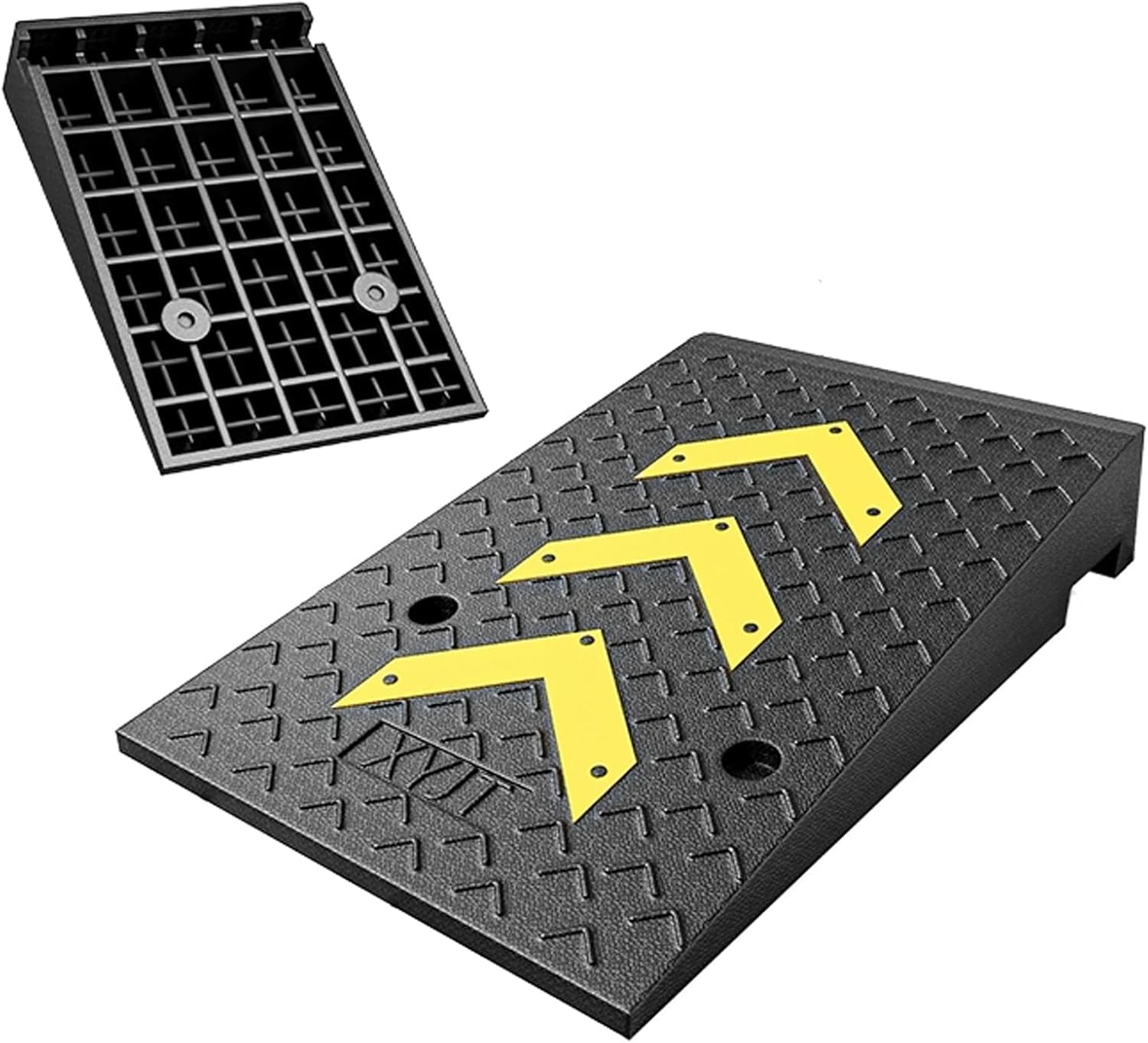 Rampa para silla de ruedas portátil de goma de 13cm para evitar golpes en el bordillo