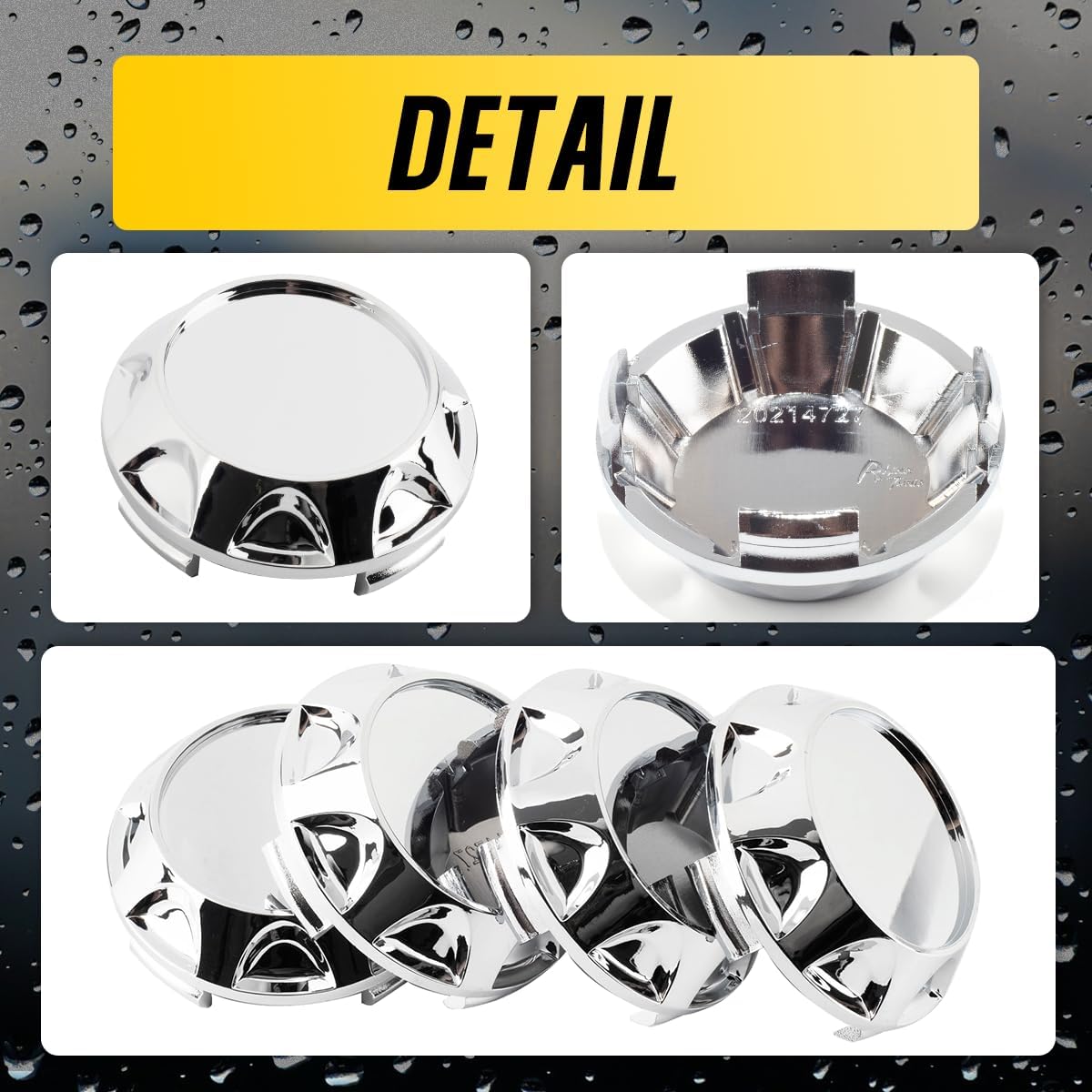 4Pcs Wheel Center Caps for 2004 Tacoma with CP30 Wheels Rays Rota G-Force Wheel Rim Outer 65.5mm(2.58in) Inner 62mm(2.44in) Chrome Hub Caps