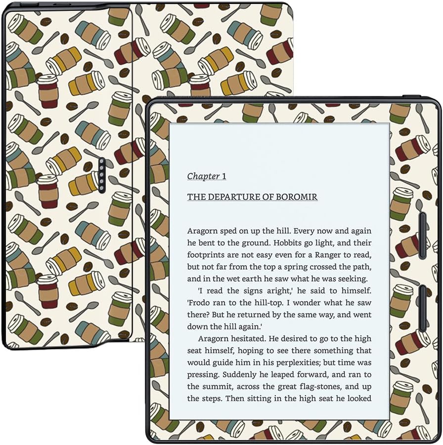 MightySkins Skin Compatible with Amazon Kindle Oasis 6" (8th Gen) wrap Cover Sticker Skins Coffee