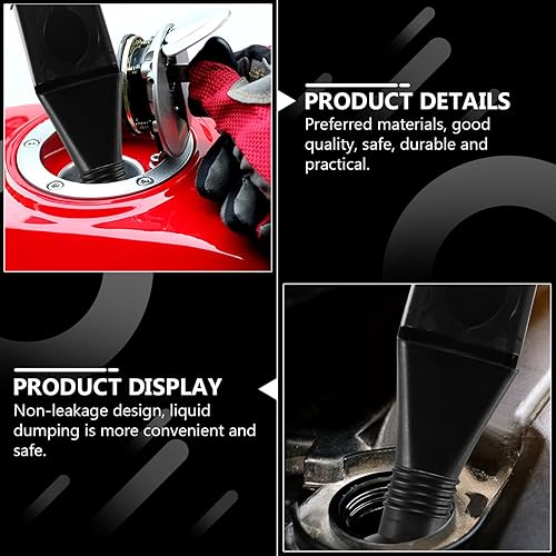 Miniatura 6 de XhjzgcTech 8 embudos a presión, con boquilla flexible extensible, herramienta de drenaje flexible, embudo de plástico para automóvil, motocicleta,