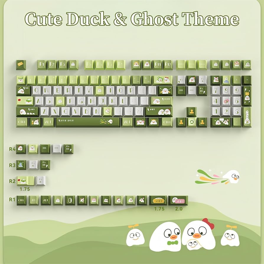 Amazon.com: ZMX Cute Keyboard Keycaps,PBT Dye-Sub Custom
