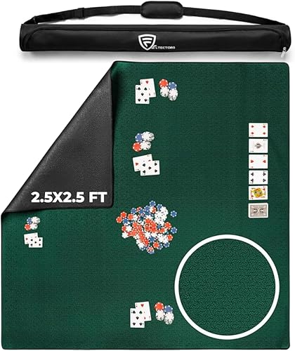 Miniatura 46 de Tapete de juego de mesa de 42 x 66 pulgadas, tapete Mahjong para mesa con bolsa de transporte, tapete de juego de neopreno antideslizante, cubierta