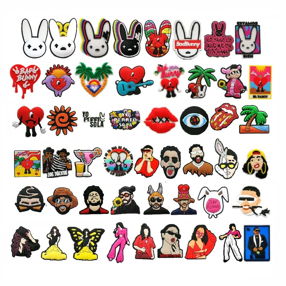 Amazon.com: 50PCS Bad Bunny Croc Charm 