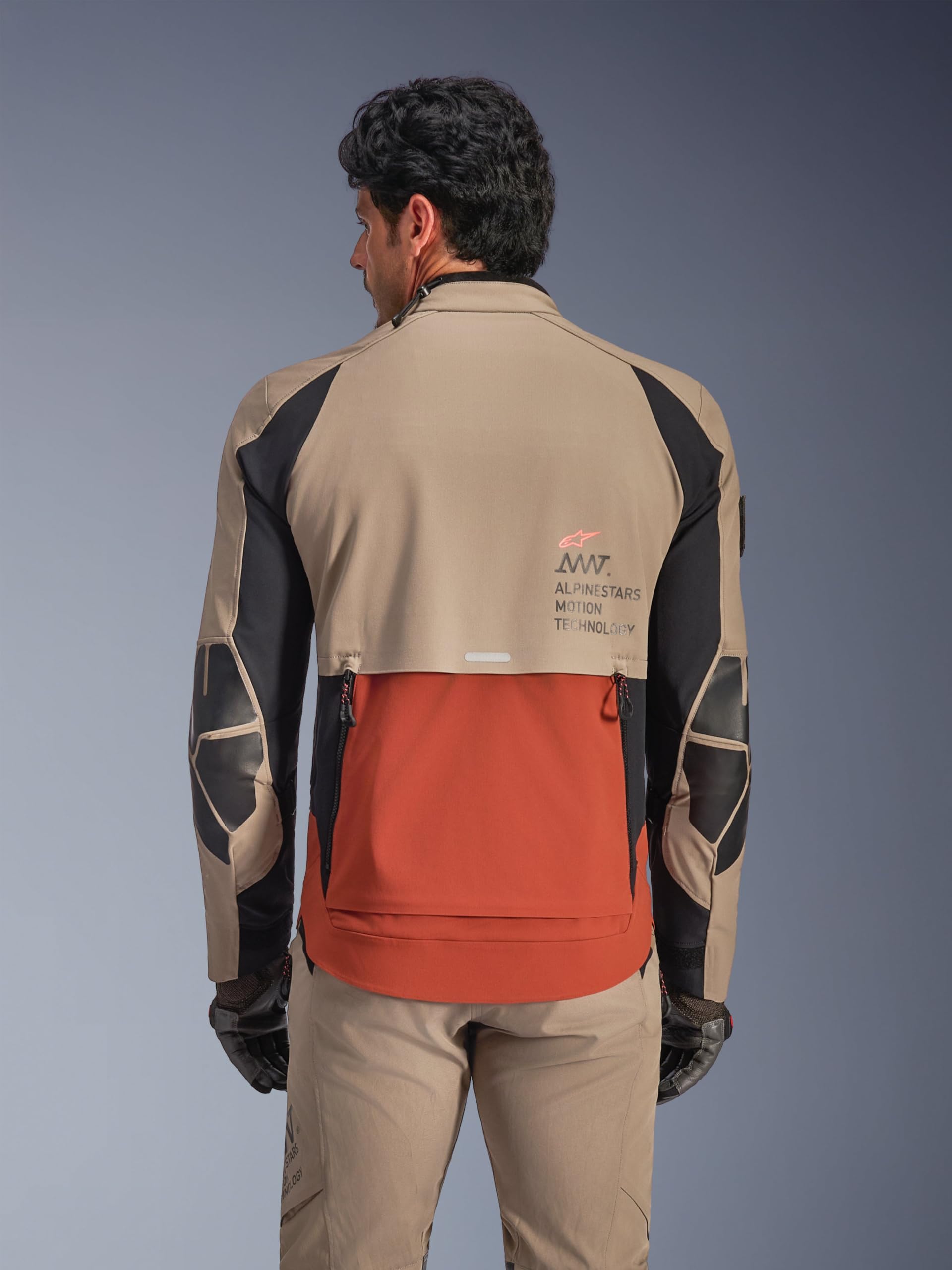 Alpinestars AMT-8 Stretch Drystar XF wodoodporna kurtka tekstylna motocyklowa, /brązowy/pomarańczowy, 2XL