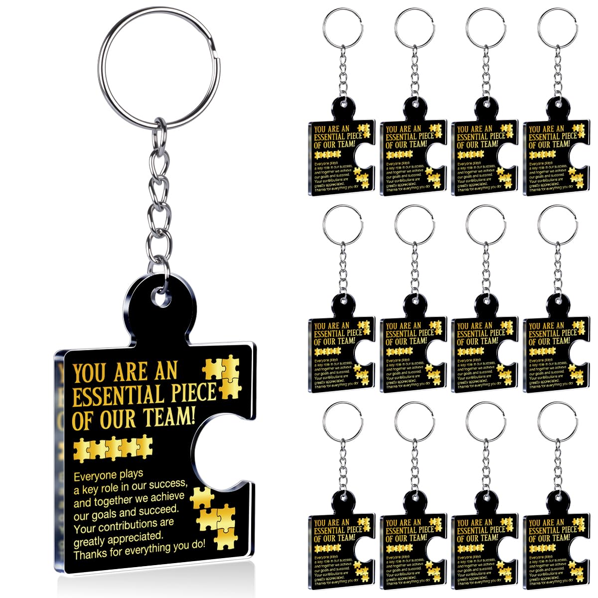 Team Appreciation Gifts Bulk Thank You Keychains for Coworkers