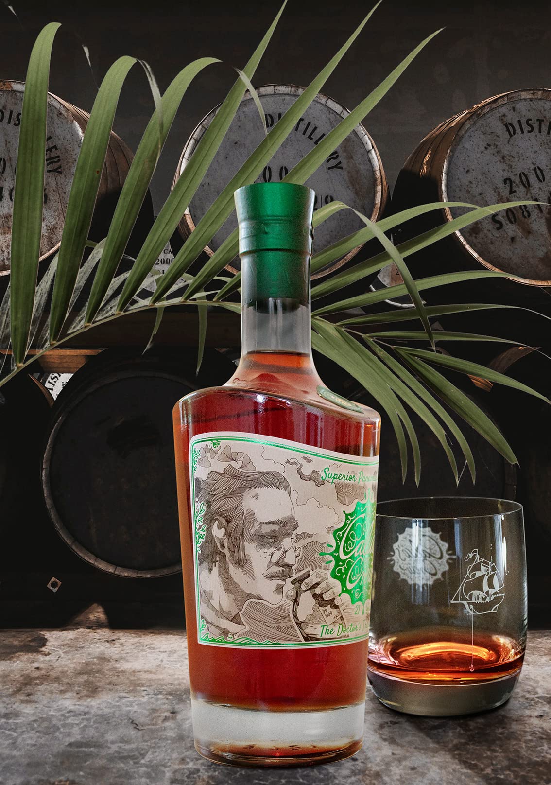 Calico's Crew The Doctors Tranquilizer Luxus Rum in Geschenk Holz-Schatztruhe