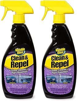92184-2PK Premium Glass Cleaner with Rain Repellent for Exterior Automotive Glass and Windshields to Shield Against Rain, Snow, and Sleet, 22 Fl Oz, Pack of 2
