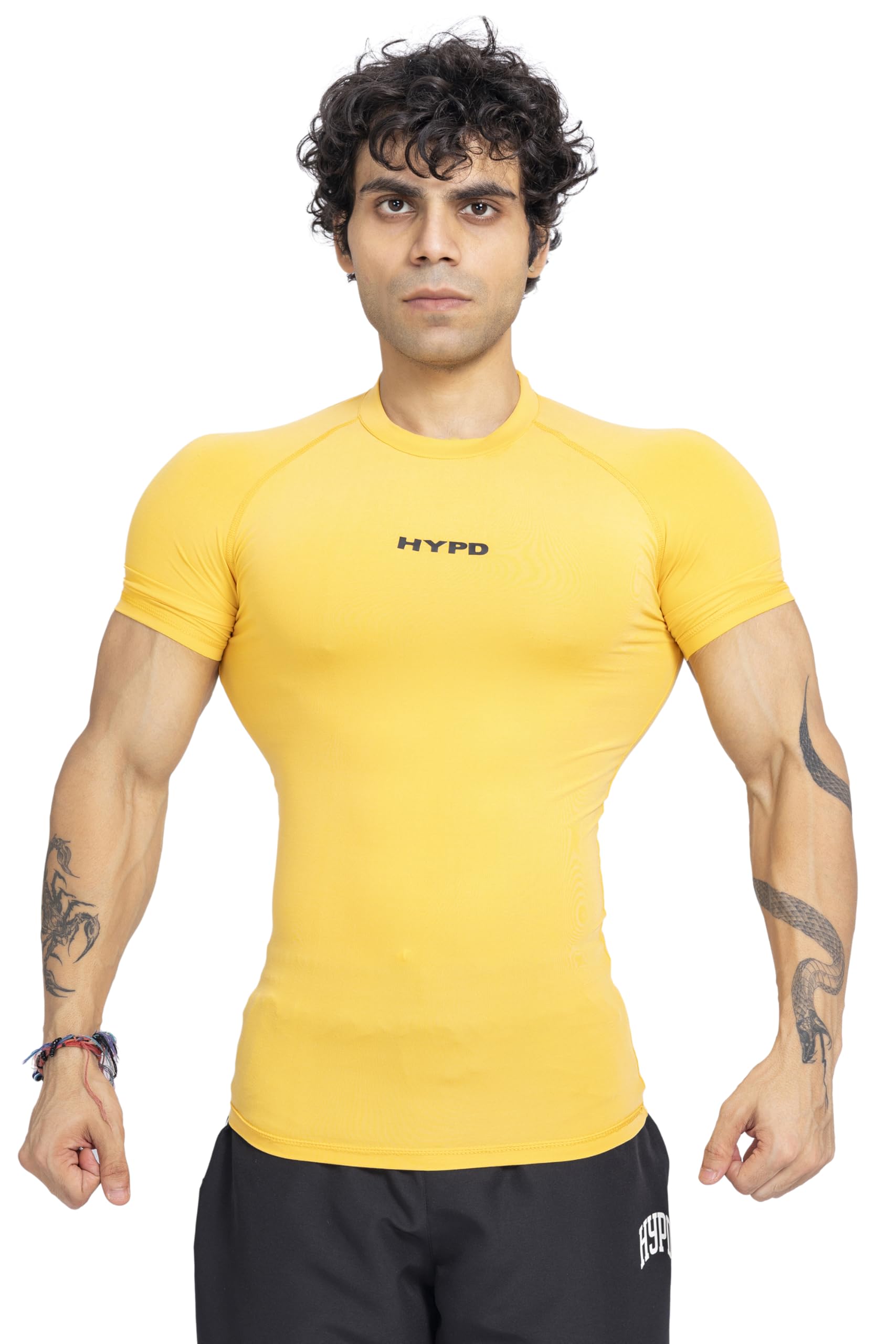 HYPD Stealth Compression T-Shirt for Men | Skin Fit Dry Fit T-Shirt | Stretchable Gym & Sportswear | Short Sleeve Activewear for Workout, Running, Fitness & Training-image-38