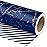 WRAPAHOLIC Reversible Wrapping Paper - Mini Roll - 17 Inch X 33 Feet - Blue Marble with Stripes Design for Birthday, Holiday, Wedding, Baby Shower