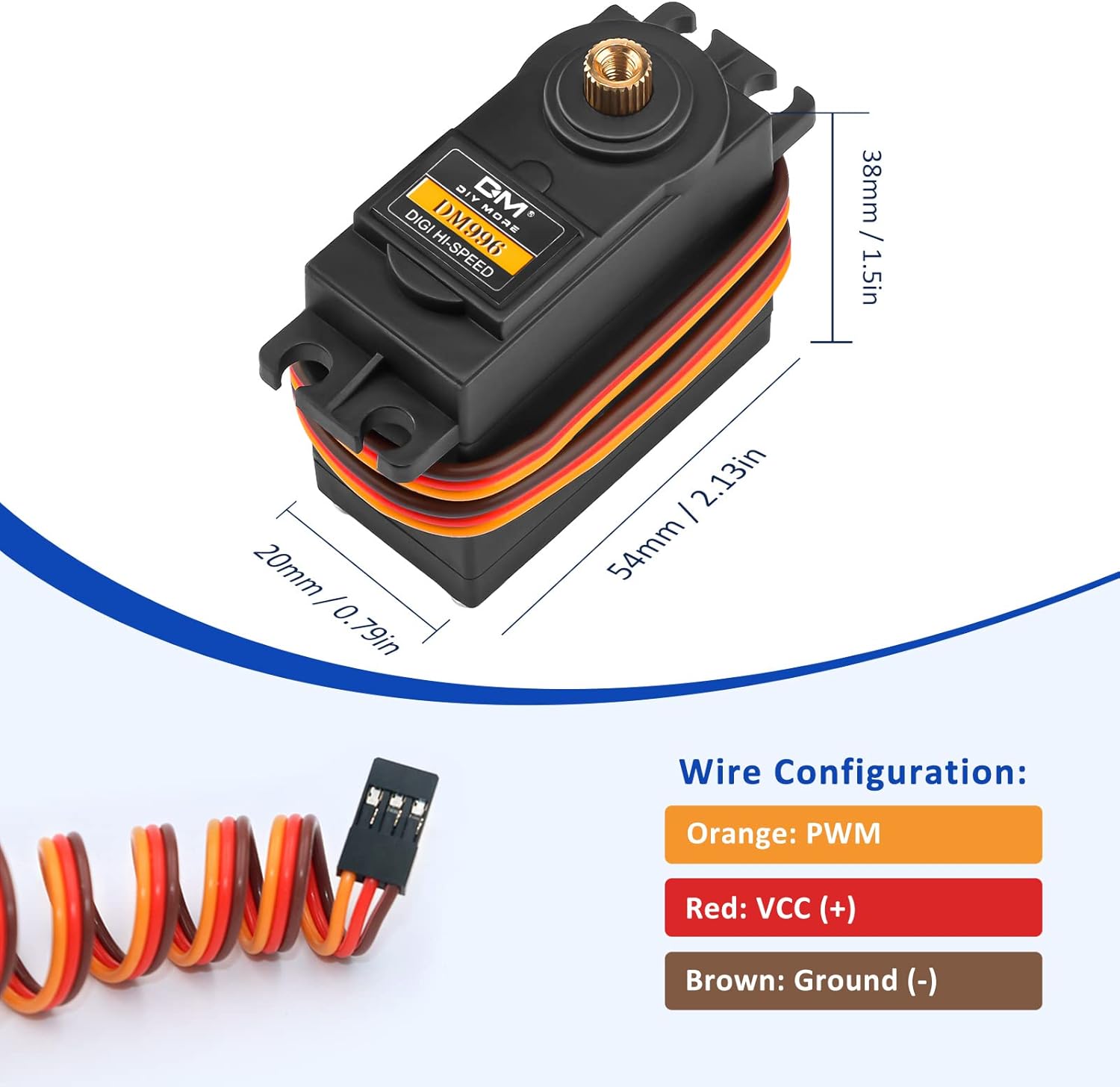 Arduino Mini AZDelivery 5 X Micro Servomotore Digitale MG996R Con Ingranaggi In Metallo Per RC Per Robot Elicottero Aereo Compatibile Con Arduino Con EBook Arduino Micro - Foto 5