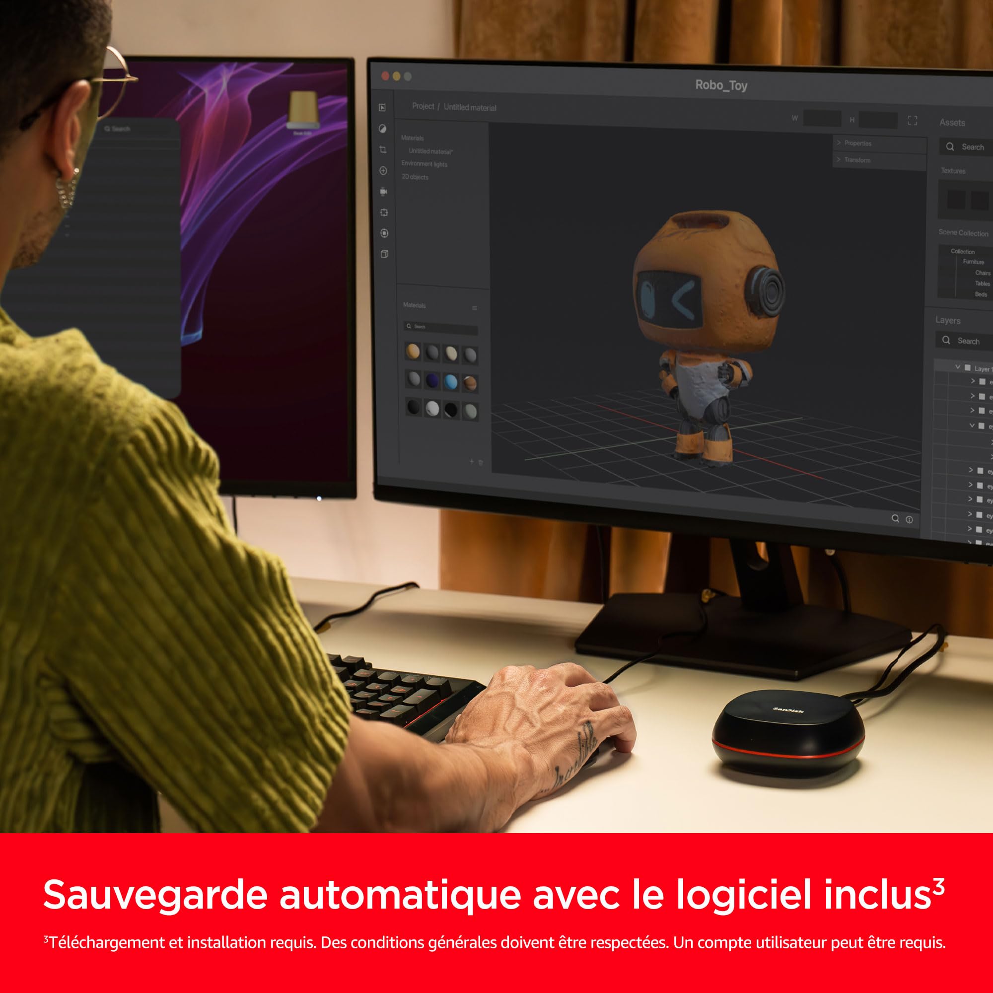 SanDisk 8 To Desk Drive, SSD externe, USB Type-C, jusqu’à 1 000 Mo/s en lecture, Solid State Drive haute capacité