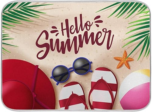 Vintage West Cowboy Dish Drying Mat 16x18 for Kitchen Counter Decor Retro Desert Cactus Fast Absorbent Tableware Dishes Pad Baby Bottle Rack Drainer