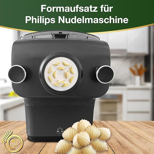 MY Pasta Conchiglie Rigate S - Matrices de découpe pour machine à pâtes - Matrices à pâtes Advance pour la maison - Compatible avec Philips série 7000 - 4