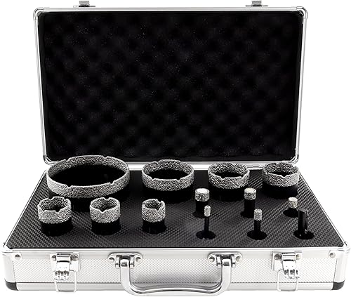 SHDIATOOL Juego de brocas de diamante para cortador de sierra de agujero de porcelana para azulejos, mármol, ladrillos de granito de cerámica