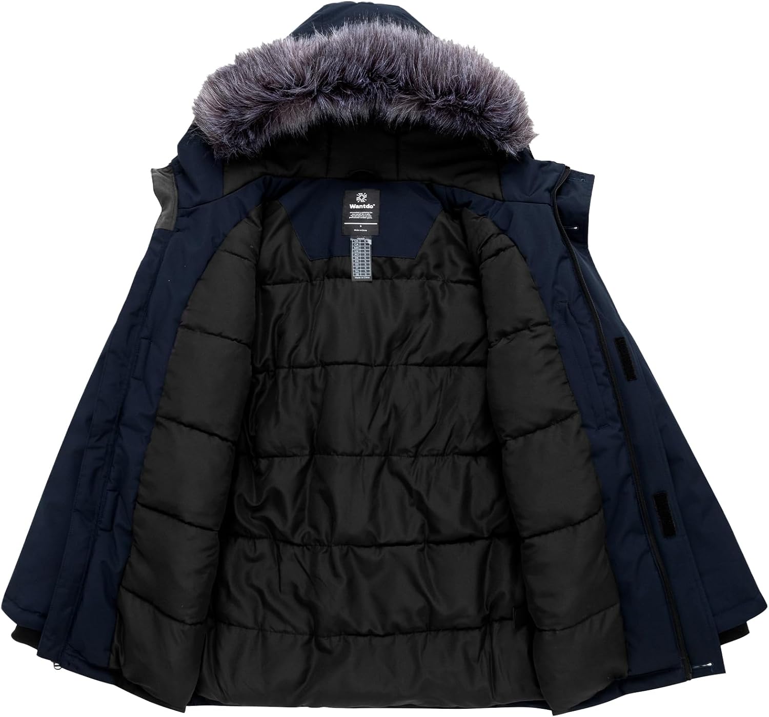 Wantdo Men's Winter Jacket Thicken Parka Coat Winter Warm Puffer Jacket with Hood - Image 3