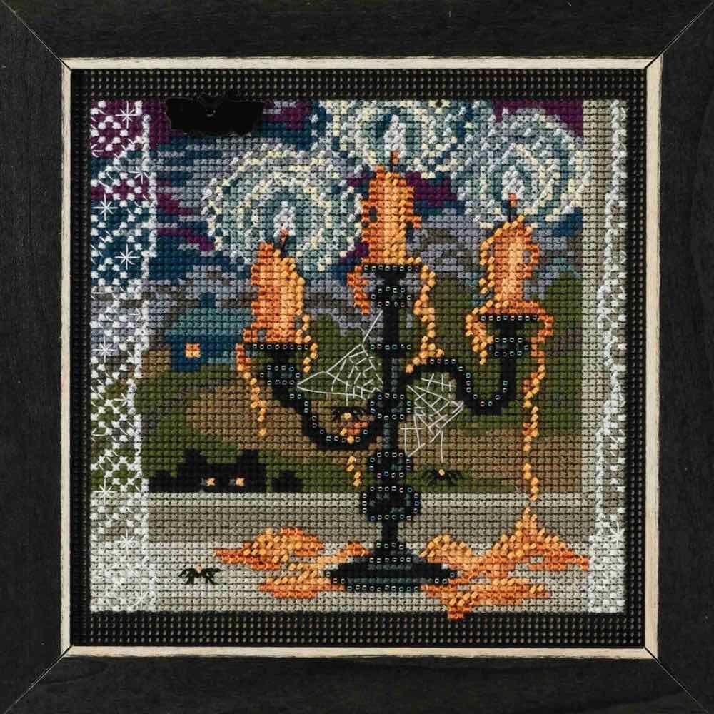 Mill Hill ミッドナイトグロービーズ カウントクロスステッチ ハロウィンキット 2018 ボタン&amp;ビーズ 秋 MH1