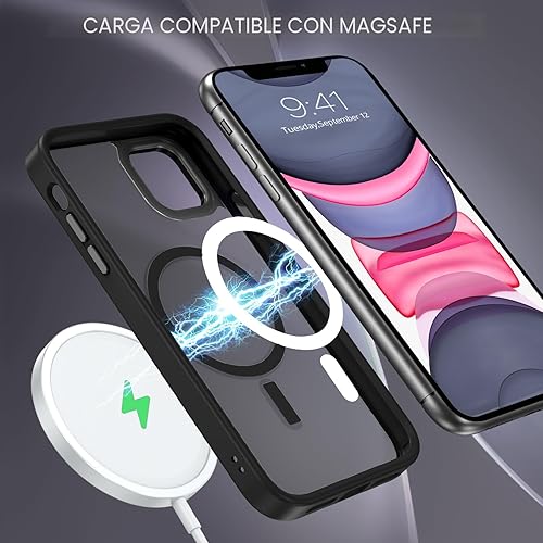 Miniatura 7 de BENTOBEN Funda magnética para iPhone 11, compatible con Mag Safe, translúcida mate, delgada, a prueba de golpes, antihuellas, para iPhone 11 de 6.1