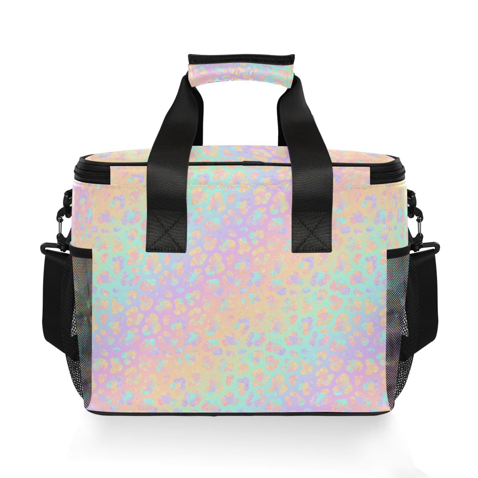 MNSRUU Sac isotherme avec bandoulière réglable Motif léopard
