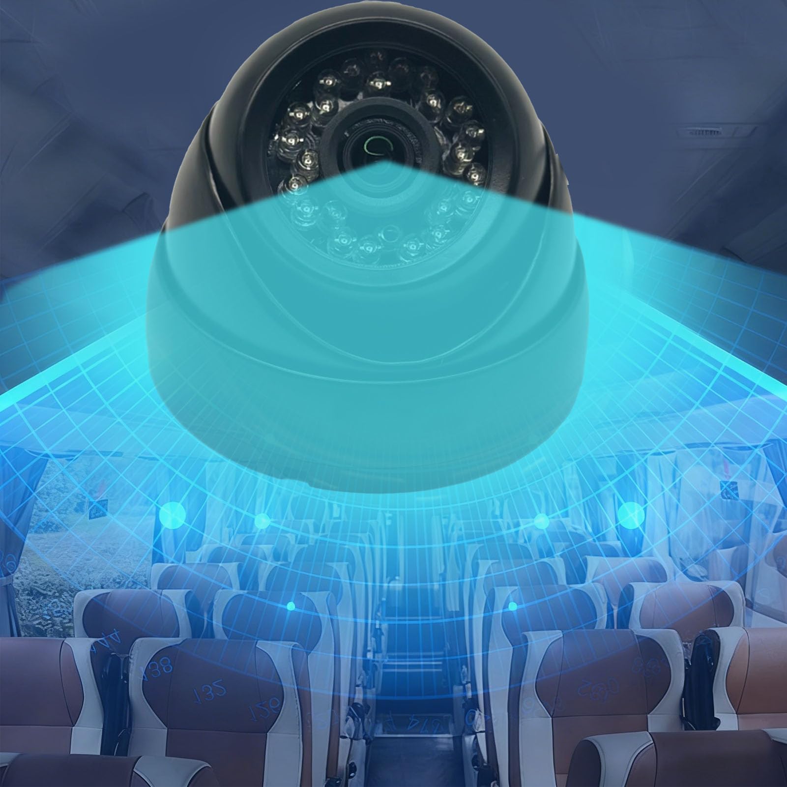 Cámara Domo, Cámara Domo de Seguridad de Metal HD, Cámara de Seguridad de Vigilancia de Visión Nocturna Gran Angular