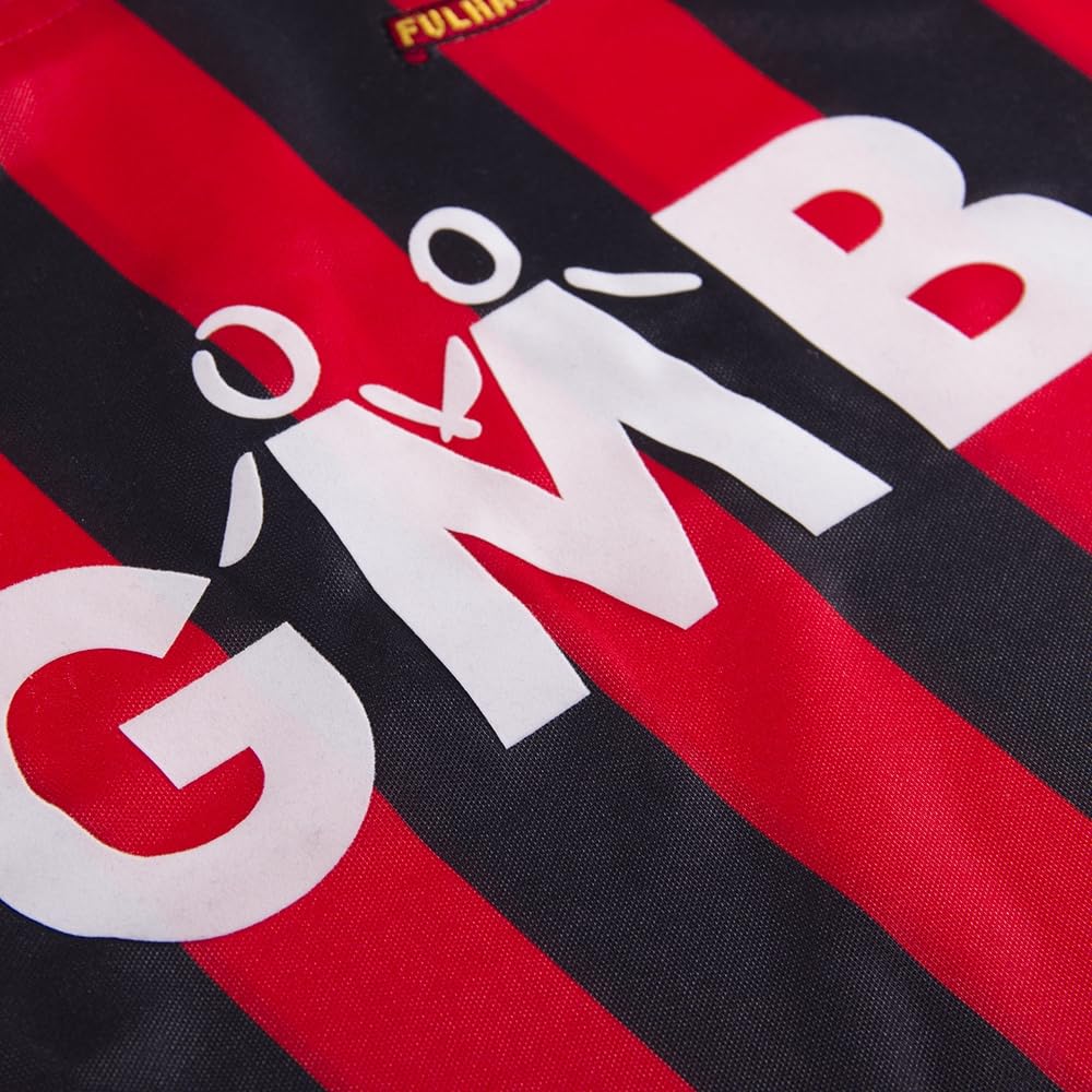 COPA - Maglia da Trasferta retrò - Calcio - Uomo - Fulham FC 1993/94 - Rosso/Nero - 100% Poliestere