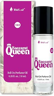 Well's Oil Roll-On Perfume Oil (Bacarat Queen) | Floral Notes | Long-Lasting | Paraben-Free | 0.33 Fl Oz / 10 ml
