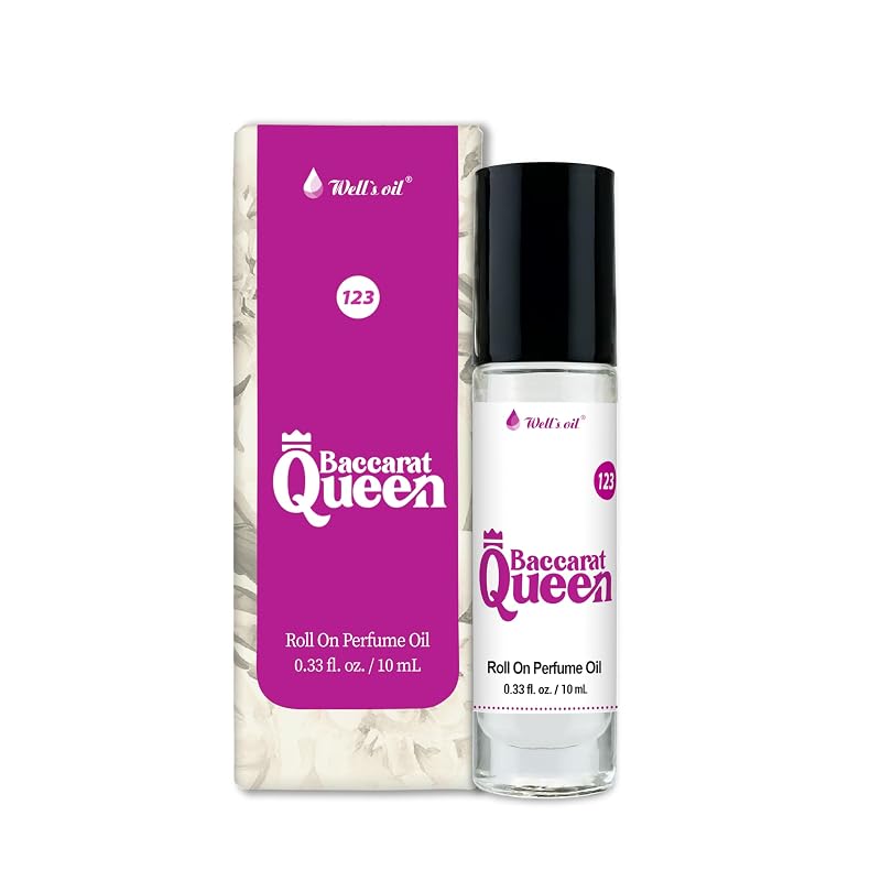 Óleo perfumado roll-on Well's Oil Bacarat Queen, sem parabenos, 10 mL