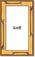 Vista 323 de Poster Palooza Marco de madera maciza de bambú dorado de 12 x 8 pulgadas con acrílico UV, respaldo de tablero de espuma y accesorios para colgar