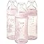 NUK Perfect Fit Baby Bottle, Pink Bunnies, 10 Ounce (Pack of 3)
