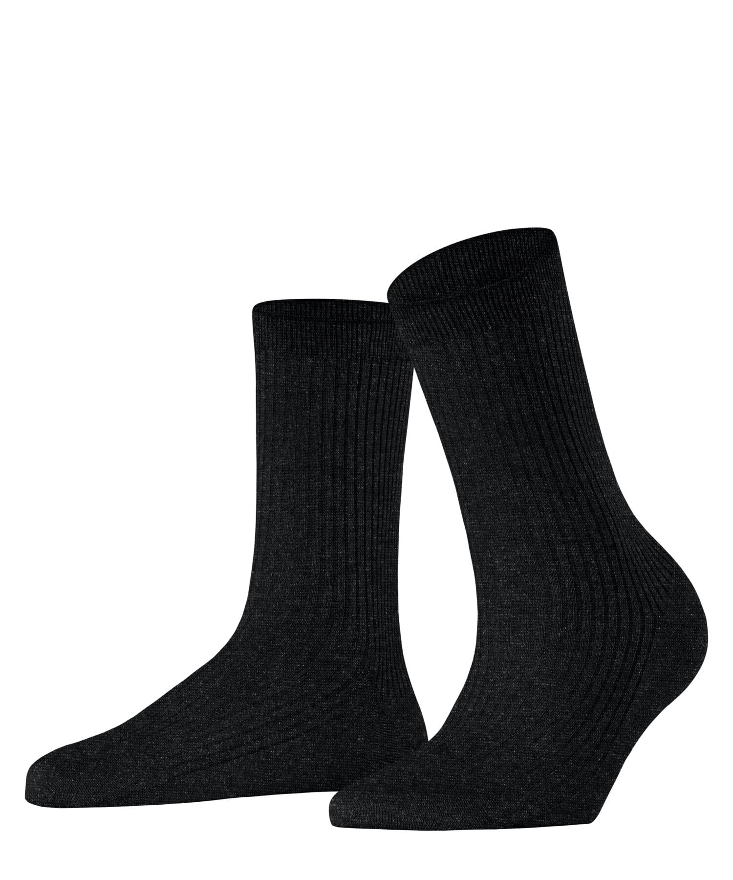 FALKE Women's Shiny W So Viscose Plain 1 Pair Socks, Black 3000, 2.5-5