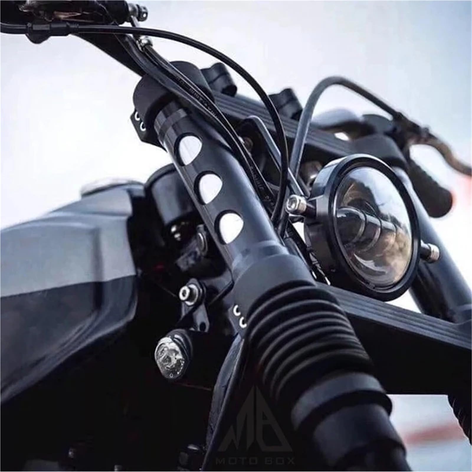 Copriforcella Adatto per Harley Sportster XL 1200 883 Iron Roadster Motociclo 180MM Soffietto forcella anteriore Copertura(B)