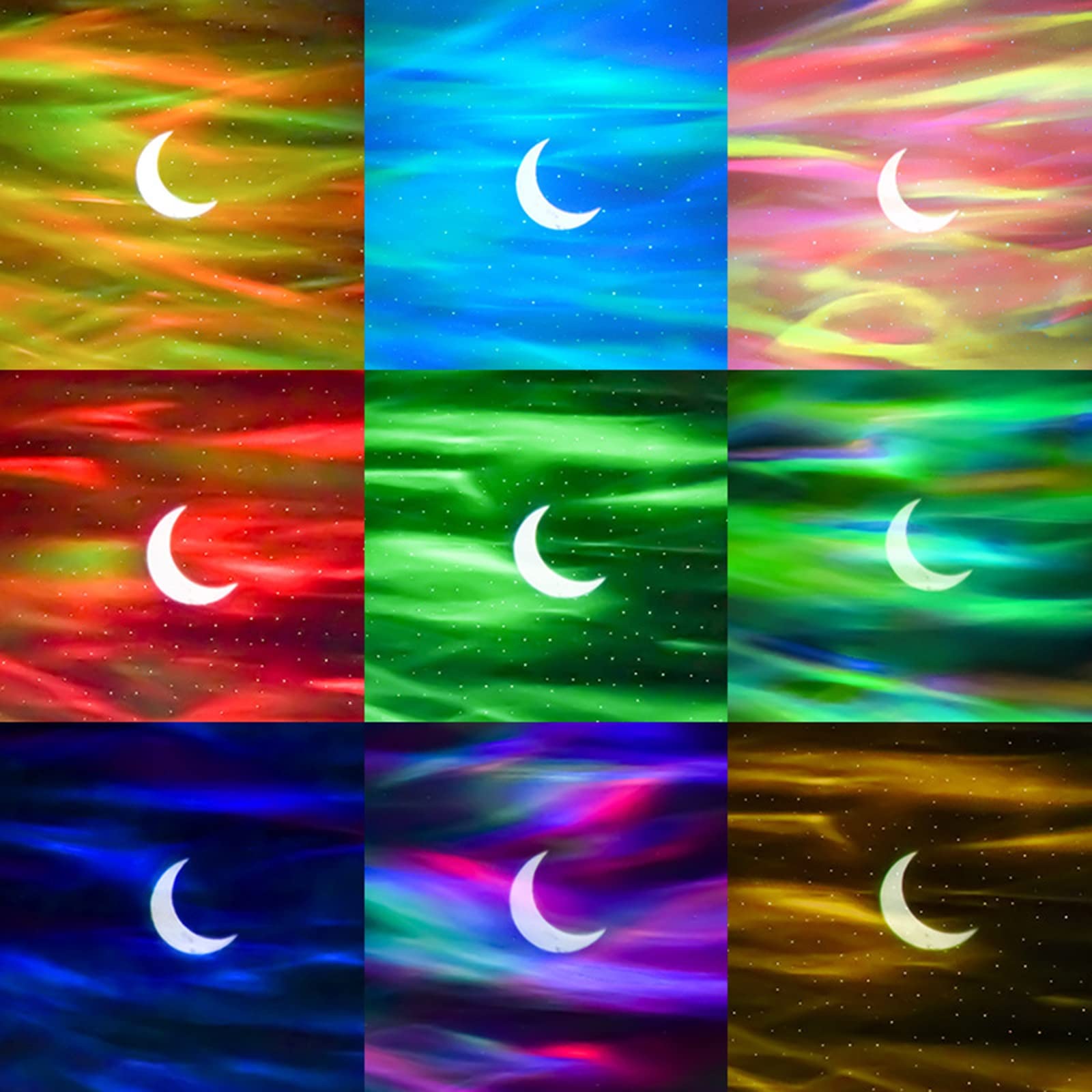 Projektor LED Star Light, obrotowe lampki nocne z falami oceanicznymi, lampa projektora Nebula, odtwarzacz muzyki zmieniający kolor z Bluetooth i zegarem oraz pilotem