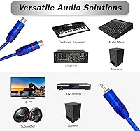 Vista 6 de InstallGear Conector divisor adaptador RCA Y blindado de 1 pie de 1 macho a 2 hembra, divisor RCA, paquete de 2