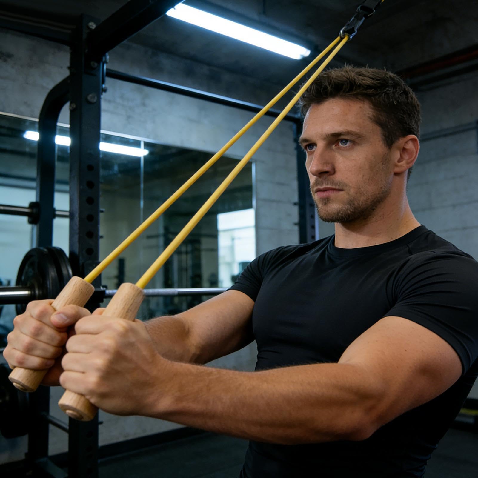 Taśmy oporowe na ramiona Przyrząd treningowy do ćwiczeń fitness | oporowe z uchwytami do domowej siłowni, fitnessu, pilatesu, jogi, boksu, treningu grzbietu oraz w domu oraz do rozciągania i