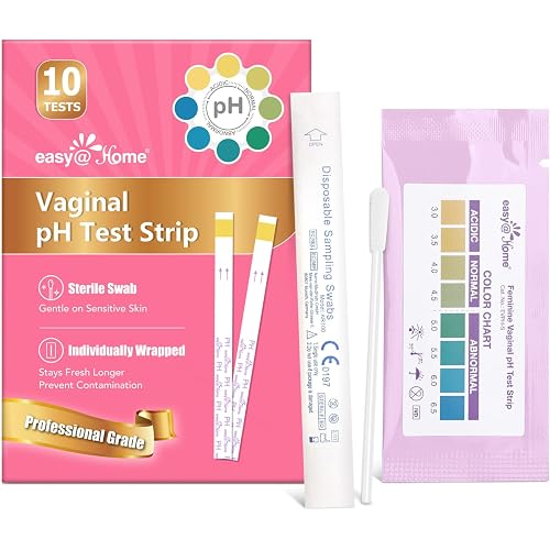 Easy@Home Vaginal pH Test -10 Strips | BV Test Kit at Home for Women | Yeast Infection Test + pH Balance for Women