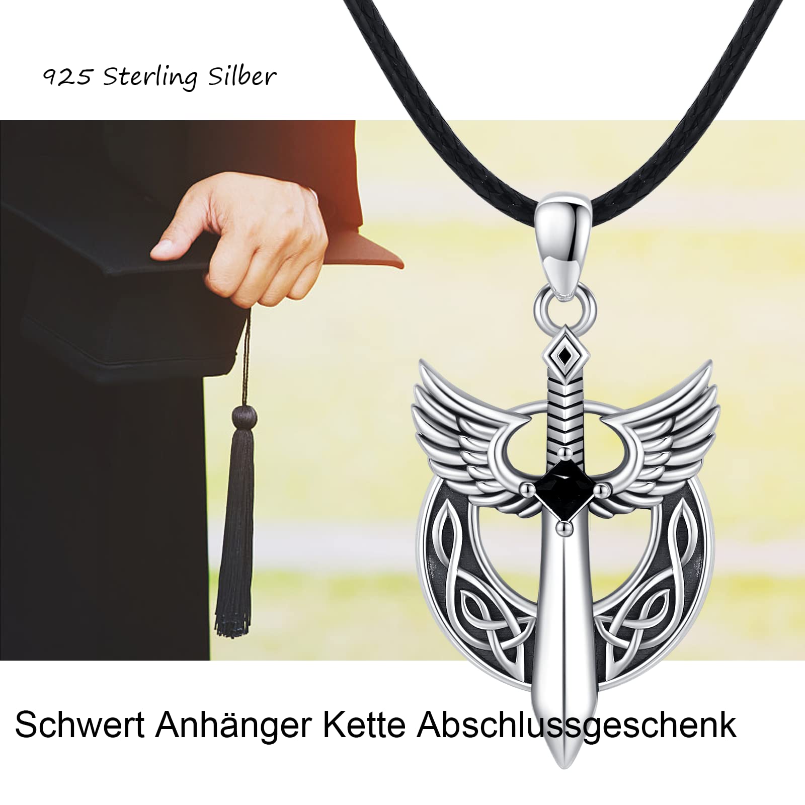 Wikinger Anhänger Halskette 925 Sterling Silber Nordische Viking Kompass Halskette Wikinger Pfeilspitze Schmuck für Mann Freund Bruder Damen