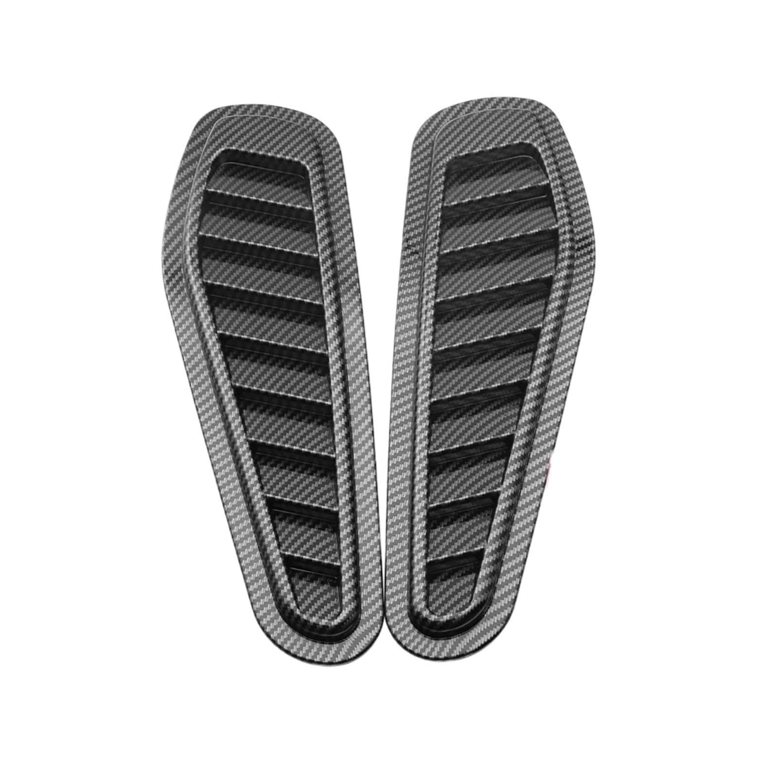 Accessorio modifica dell'autoadesivo sfiato regolazione del flusso d'aria universale della copertura decorativa paletta cofano Front Hood Air Dust Cover(3pcs carbon fiber)