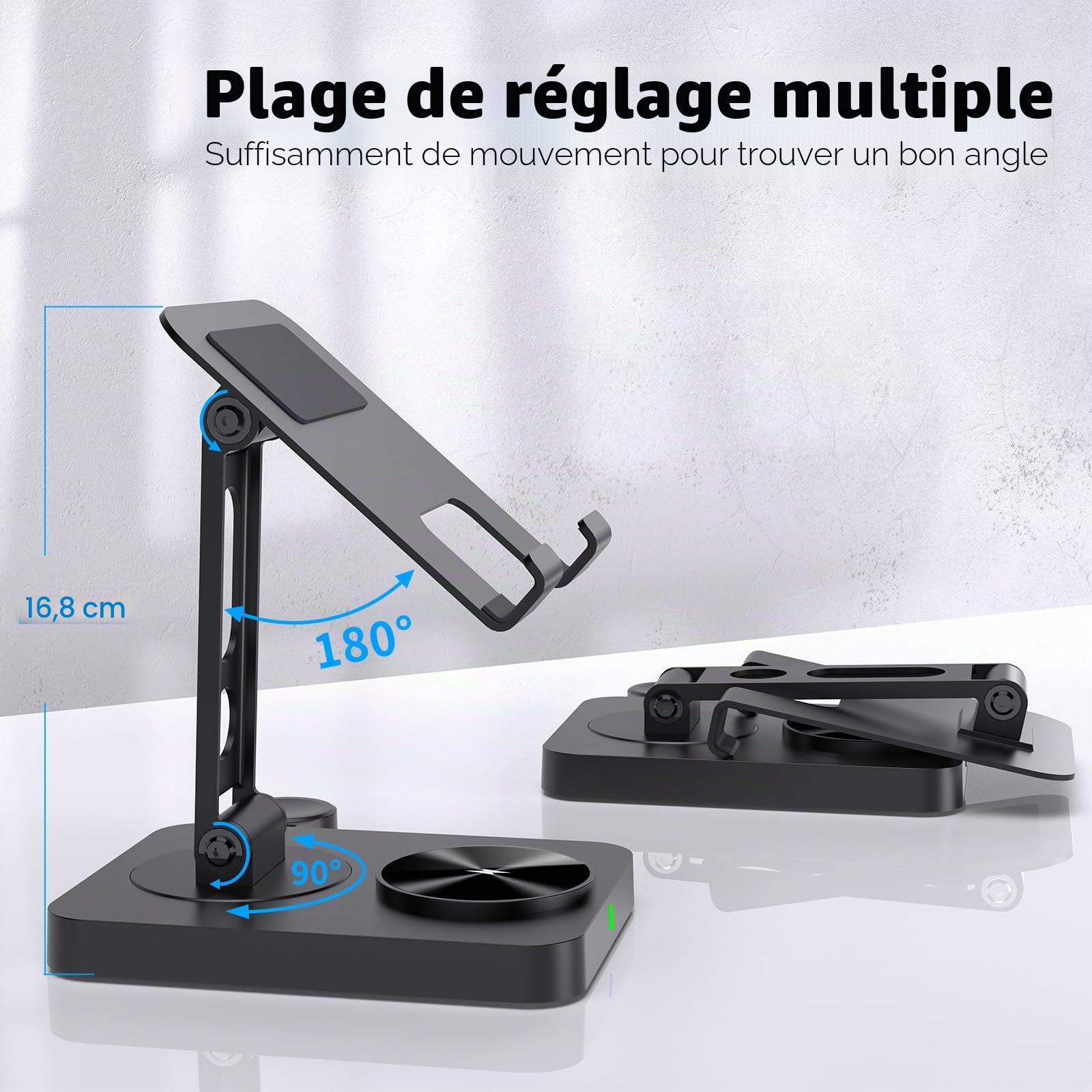 Chargeur sans Fil pour Apple, Station de Charge Multiple 3 en 1 pour iPhone 16/15/14/13/12, Chargeur pour Apple Watch 10/9/8/7/6/SE/5, Chargeur pour AirPods 4, Support de Station de Charge pour iPad