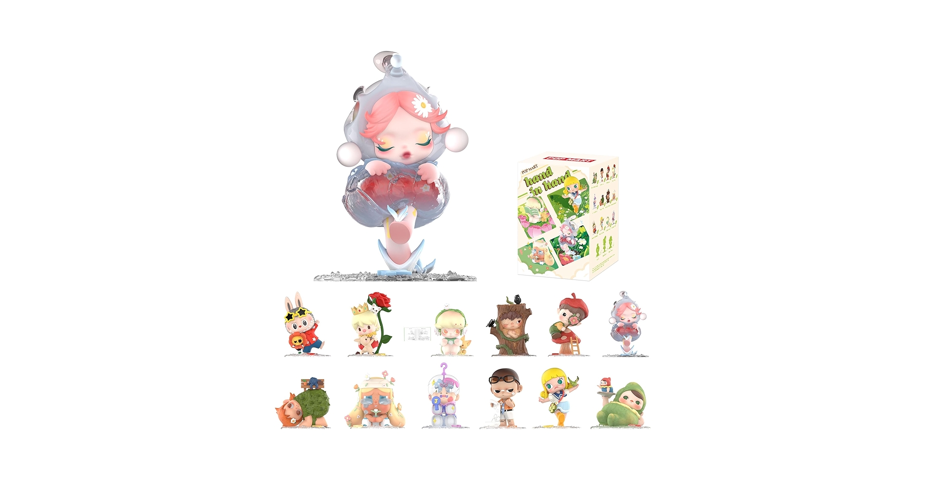 POPMART Hand in Hand アソートbox Authentic Authentic Hand in Hand Series Blind Box Figure One