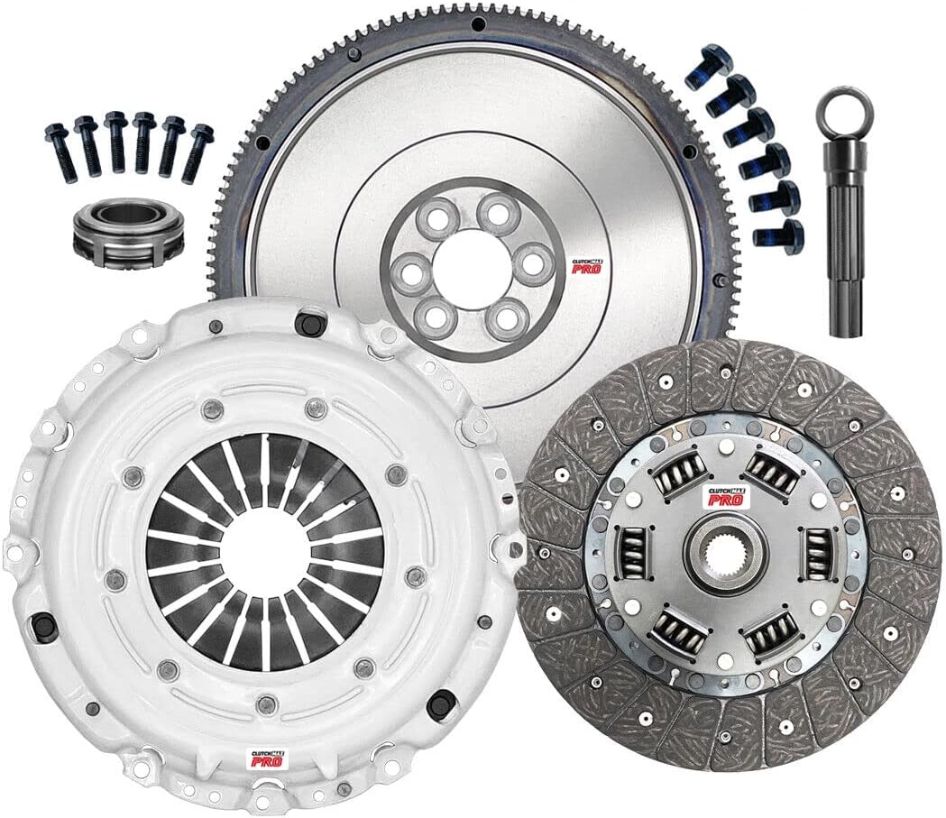 ClutchMaxPRO Heavy Duty OEM Clutch Kit with Flywheel Compatible with 1998-2006 VW Beetle Golf Jetta 1998-2003 Autdi A3 2000-2006 Audi TT 1.8L 1.9L (CP17172HDFW-CK)