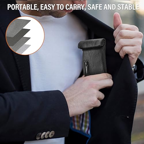 Miniatura 7 de SPIPER Bolsa a prueba de olores, bolsas a prueba de olores, bolsa de cuero para tabaco de 8.3 x 3.1 pulgadas, bolsa impermeable a prueba de olores,