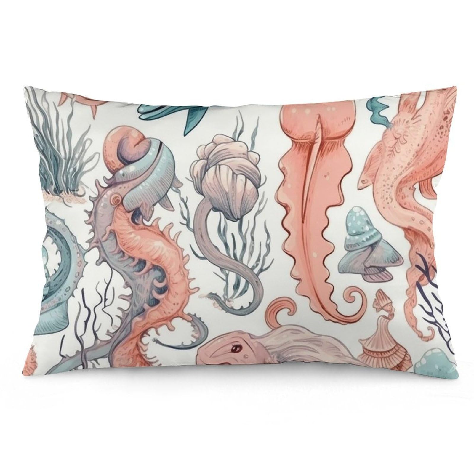 NTVOWPZO 2 Pack Decoration Throw Pillow Covers 12 "x20 Pillowcases Covers Colorful Ocean Pillowcases Modern Farmhouse Home Decor Sofa Cushions Covers for Couch Bed Living Room