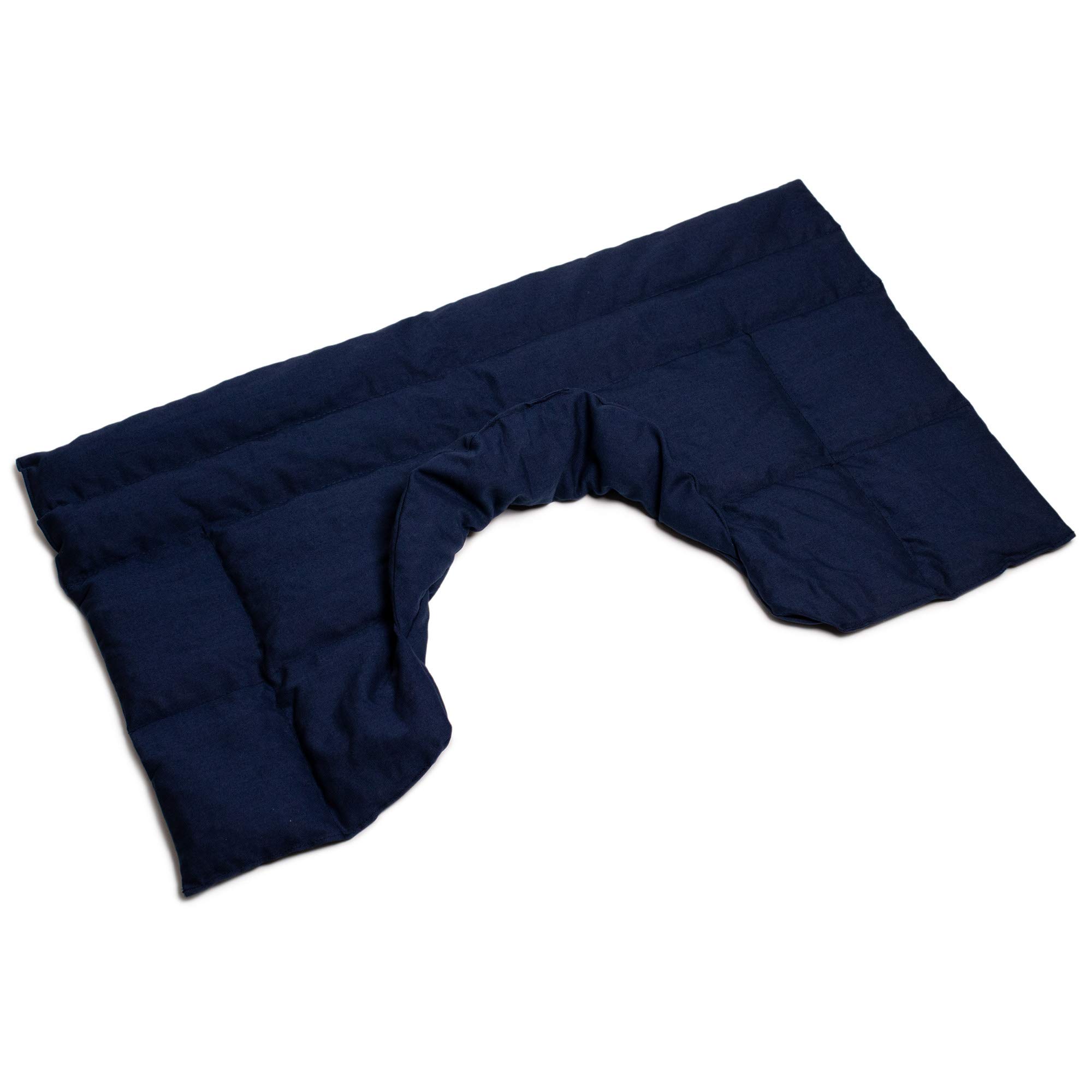 Cuscino termico cervicale XL per collo, spalle e schiena - Cuscino termico con noccioli di ciliegia - blu scuro -