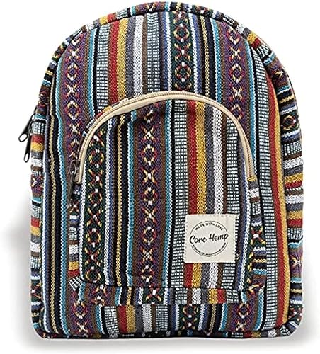 Core Hemp Backpack Purse For Women Mini Backpack Lightweight Boho Small Casual Daily Travel Daypack Shoulder Bag