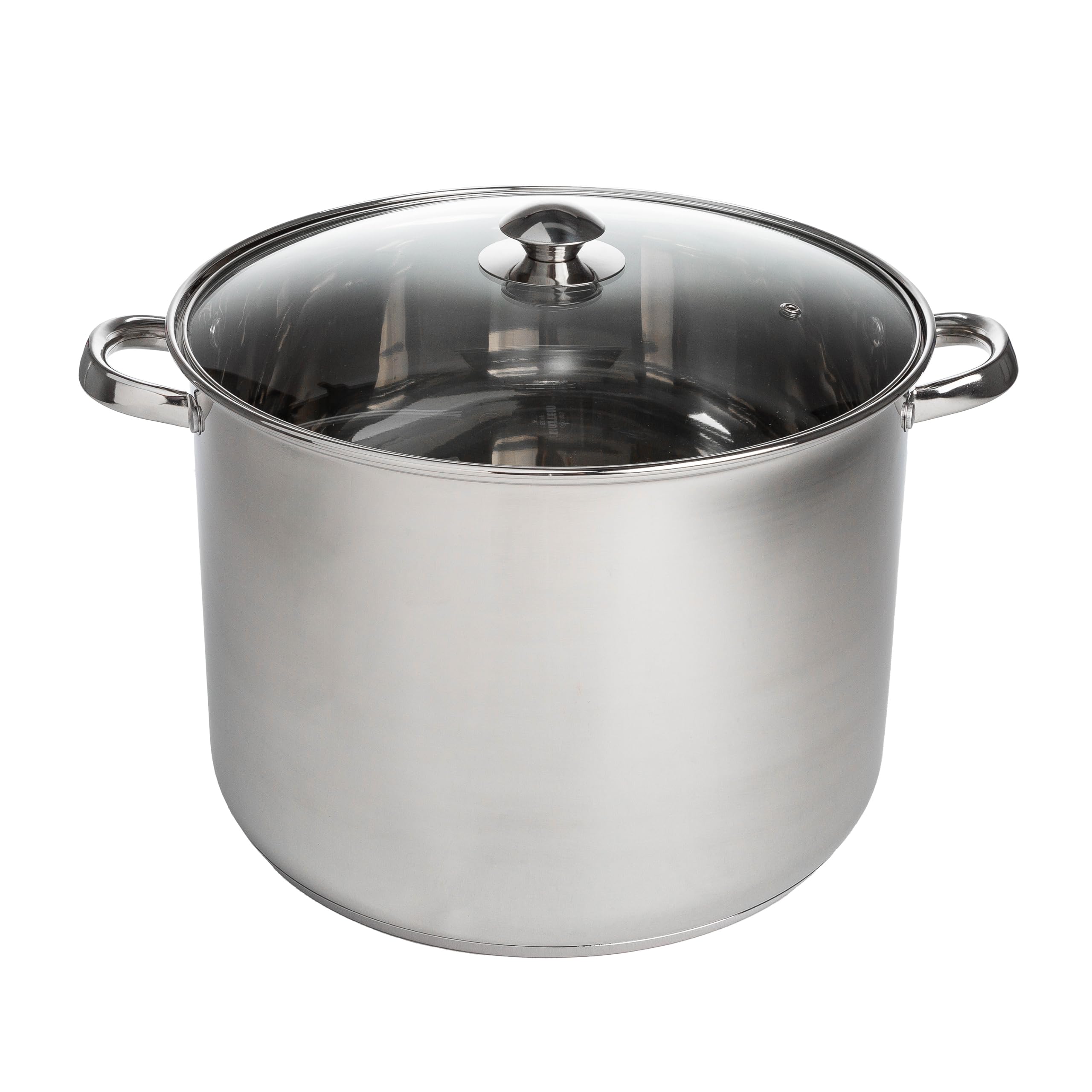 Ecolution 20-quart stainless steel stock pot with glass lid
