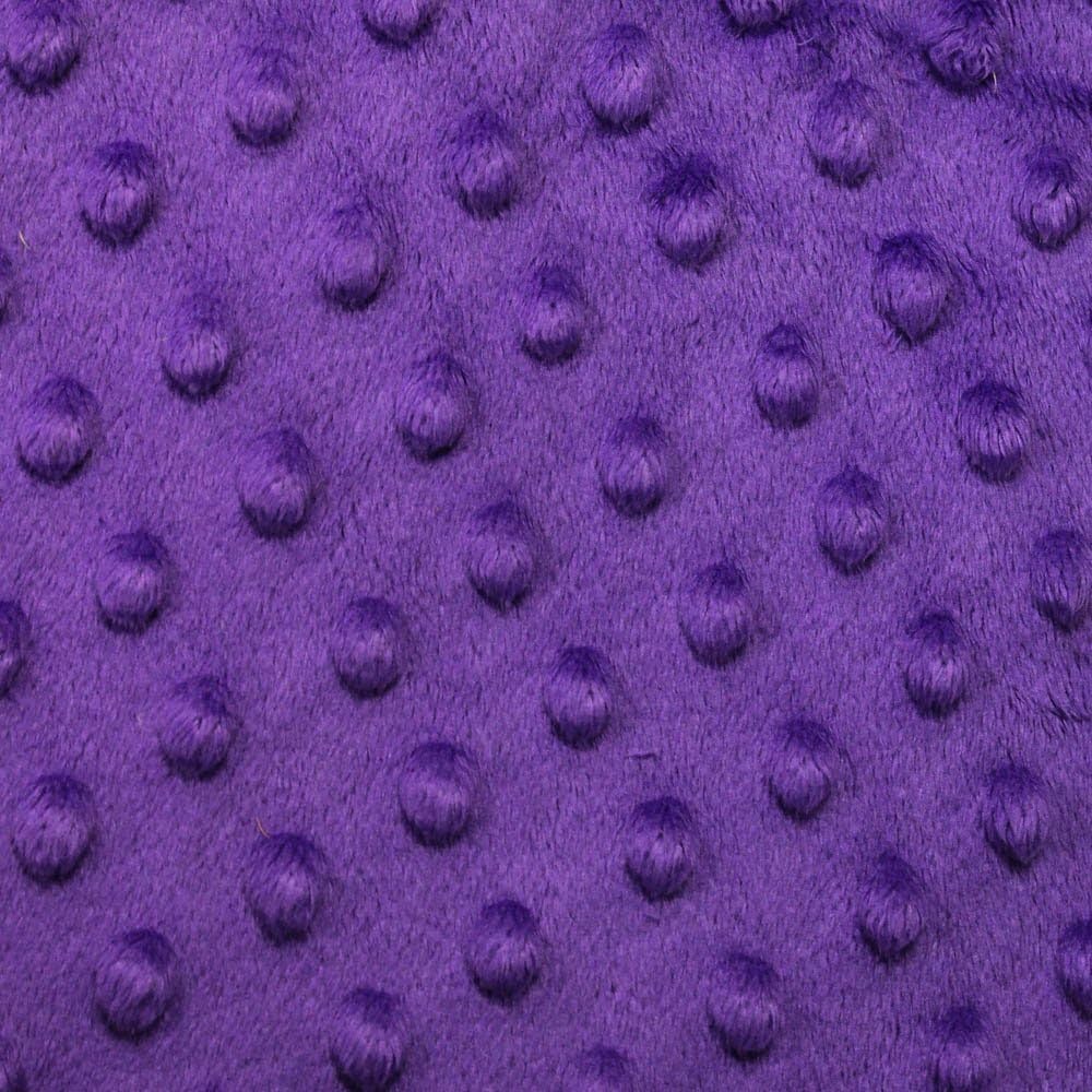 Purple Minky Cuddle Dimple Dot Fabric, 60” Inches Wide – Sold By The Yard (FB)