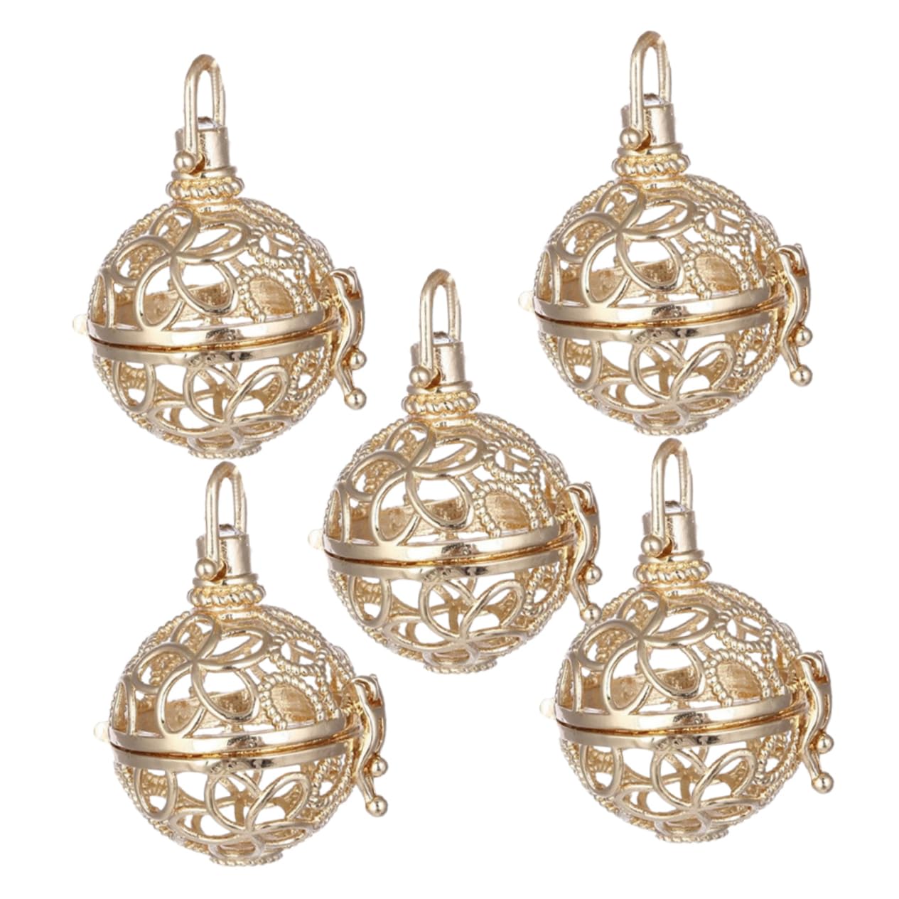 GALPADA 15piezas Colgante Difusor De Aromaterapia De Locket De Esencial Hueco Color Dorado Para Perfumes y Mezclas Aromáticas Diseño Único y Personalizable