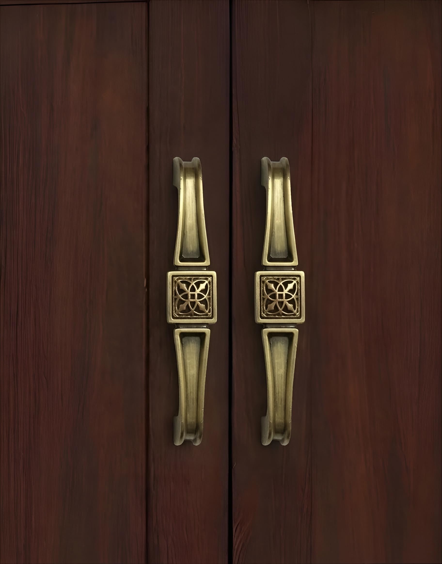 Techlife's(Pack of 2) Brass Antique Finish Prime Design Handle for Kitchen cabinets/Door Handle/Drawer Handle/Pull Handle Home Furniture for Home Improvement. (Size 6 inch)-image-48