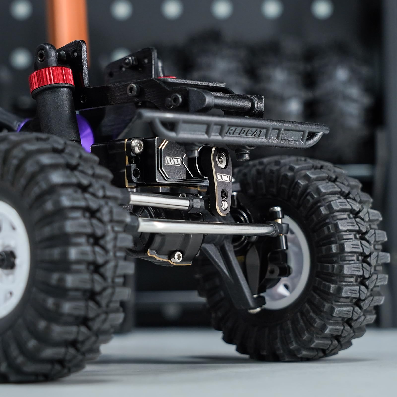 INJORA Servo Digitale Micro Senza Nucleo ad Alta Tensione con Ingranaggi Metallici e Supporto Braccio Servo per Crawler RC 1/18 Redcat Ascent-18